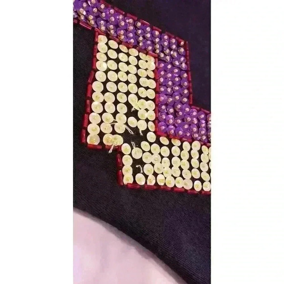 Vintage Dress 70s Sequin Beaded NWT Liz Claiborne Dead Stock MCM Orig tag $260 S - Picture 11 of 12